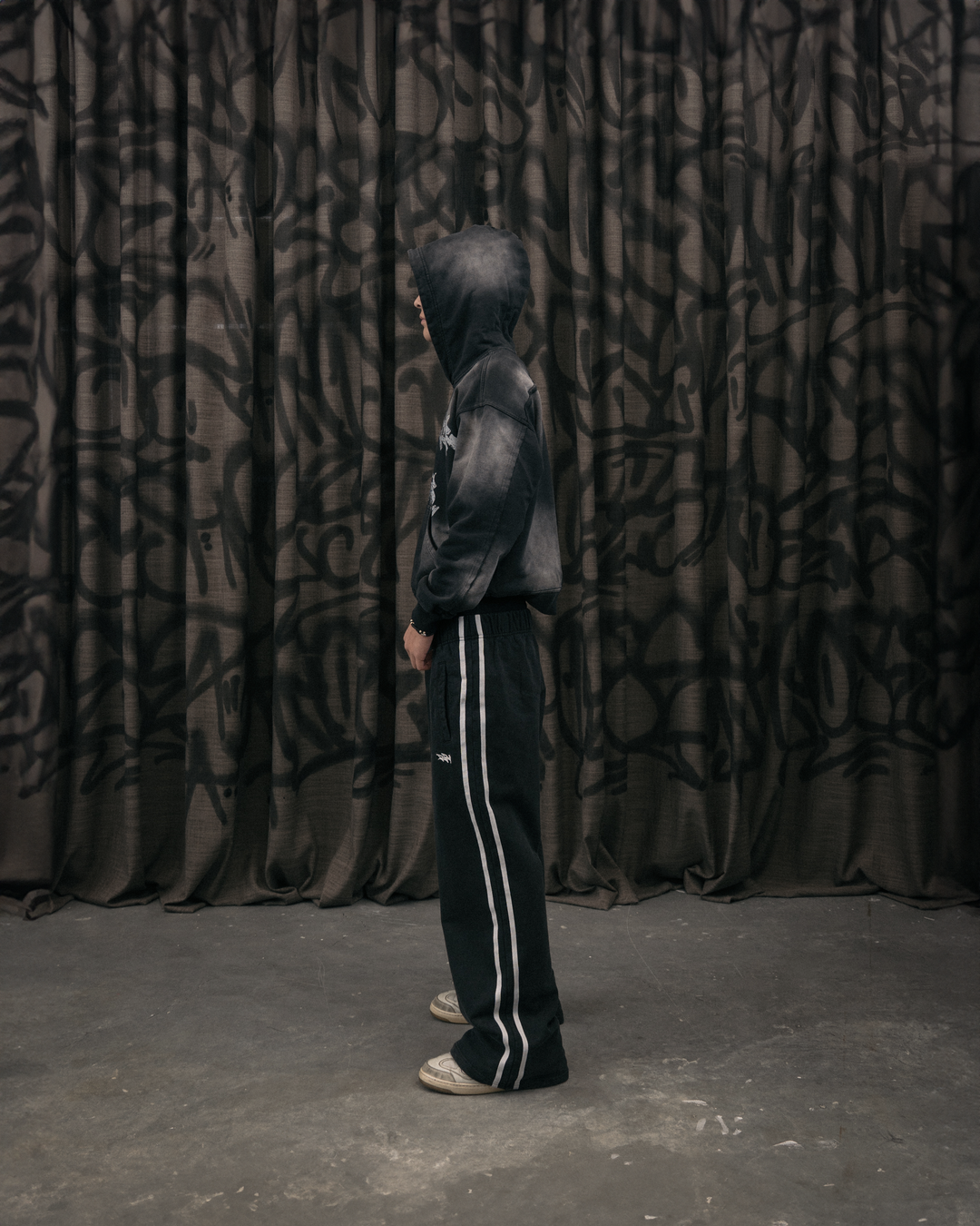 Distressed Logo Hoodie