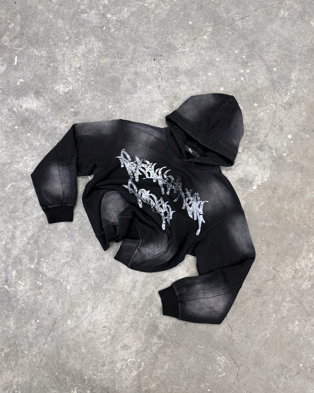 Distressed Logo Hoodie