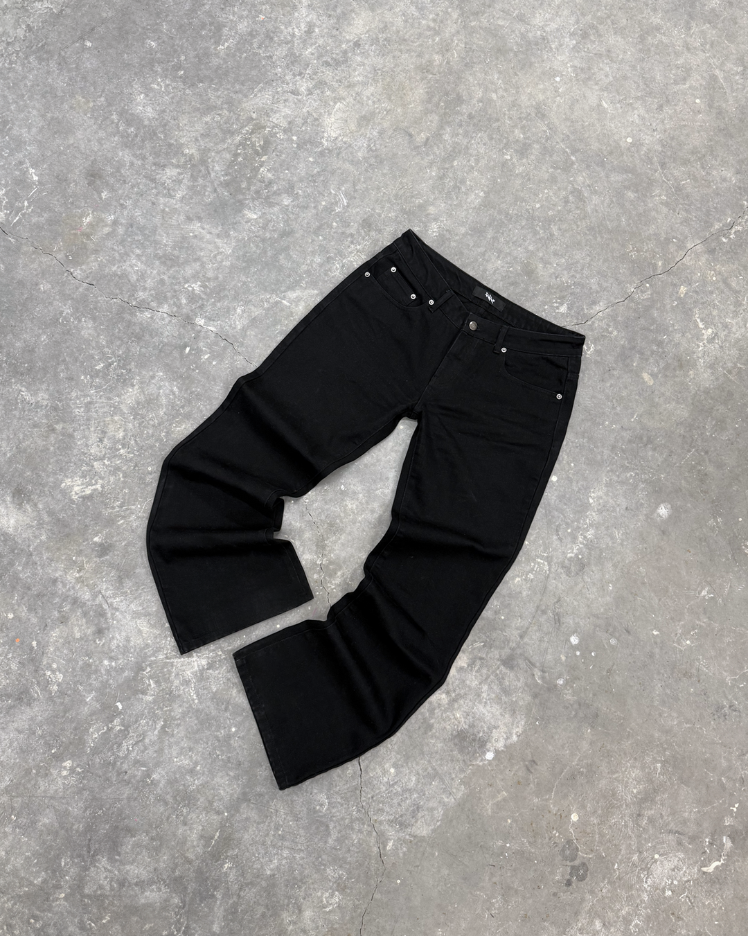 Jet Black Low Waist Denim